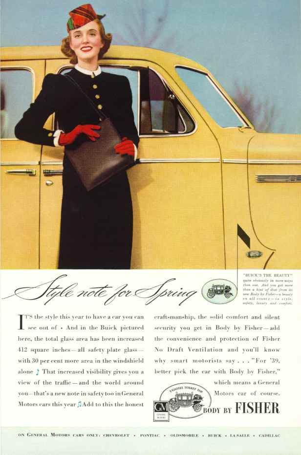 1939 General Motors Auto Advertising